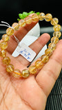 Golden Rutile Round Bracelet • 8.50 mm Size • Code A6 • 4A Quality • Natural Rutilated Quartz Bracelet