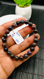 Black Opal Bracelet• 8 mm Size • Code A2 •  Natural Opal Round Bracelet • 7.5” Length • AAA Quality