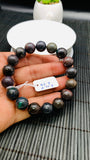 Black Opal Bracelet• 12 mm Size • Code A10 •  Natural Opal Round Bracelet •7.5” Length • AAA Quality