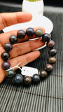 Black Opal Bracelet• 12 mm Size • Code A10 •  Natural Opal Round Bracelet •7.5” Length • AAA Quality