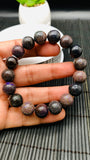 Black Opal Bracelet• 12 mm Size • Code A11 •  Natural Opal Round Bracelet •7.5” Length • AAA Quality