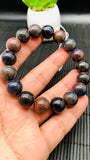 Black Opal Bracelet• 12.50  mm Size • Code A14 •  Natural Opal Round Bracelet •7.5” Length • AAA Quality