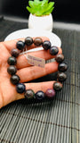 Black Opal Bracelet• 12.50  mm Size • Code A12 •  Natural Opal Round Bracelet •7.5” Length • AAA Quality