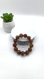 Copper Rutile Round Bracelet • 14.50 mm Size • Code N1 • AAA Quality • Natural Rutilated Quartz Bracelet • Length 7 "