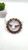 Copper Rutile Round Bracelet • 13.50 mm Size • Code N4 • AAA Quality • Natural Rutilated Quartz Bracelet •  Length 7.5 "