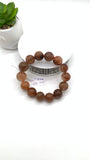 Copper Rutile Round Bracelet • 15.50 mm Size • Code N6 • AAA Quality • Natural Rutilated Quartz Bracelet • Length 7 "