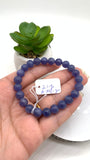 Tanzanite Bracelet - 8 mm Size - Code #T2 - 7.5 Inch Length - 4A Quality - Natural Tanzanite Round Beaded Bracelet