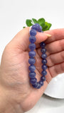 Tanzanite Bracelet - 8 mm Size - Code #T3 -  7.5 Inch Length - 4A Quality  - Natural Tanzanite Round Beaded Bracelet