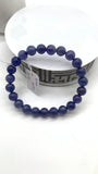 Tanzanite Bracelet - 8 mm Size - Code #T3 -  7.5 Inch Length - 4A Quality  - Natural Tanzanite Round Beaded Bracelet