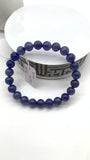 Tanzanite Bracelet - 8 mm Size - Code #T3 - 7.5 Inch Length - 4A Quality - Natural Tanzanite Round Beaded Bracelet