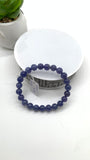Tanzanite Bracelet - 8 mm Size - Code #T3 - 7.5 Inch Length - 4A Quality - Natural Tanzanite Round Beaded Bracelet