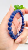 Tanzanite Bracelet - 8 mm Size - Code #T5 - 7.5 Inch Length - 4A Quality - Natural Tanzanite Round Beaded Bracelet