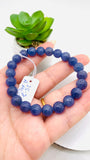 Tanzanite Bracelet - 8.50 mm Size - Code #T6 - 7.5 Inch Length - 4A Quality - Natural Tanzanite Round Beaded Bracelet