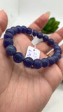 Tanzanite Bracelet - 8.50 mm Size - Code #T7 - 7.5 Inch Length - 4A Quality - Natural Tanzanite Round Beaded Bracelet