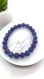 Tanzanite Bracelet - 8.50 mm Size - Code #T7 - 7.5 Inch Length - 4A Quality - Natural Tanzanite Round Beaded Bracelet