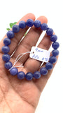 Tanzanite Bracelet - 9 mm Size - Code #T8 -  7.5 Inch Length - 4A Quality  - Natural Tanzanite Round Beaded Bracelet