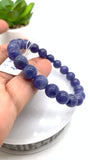 Tanzanite Bracelet - 9 mm Size - Code #T8 -  7.5 Inch Length - 4A Quality  - Natural Tanzanite Round Beaded Bracelet