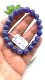 Tanzanite Bracelet - 9.50 mm Size - Code #T9 -  7.5 Inch Length - 4A Quality  - Natural Tanzanite Round Beaded Bracelet