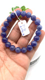 Tanzanite Bracelet - 9.50 mm Size - Code #T9 -  7.5 Inch Length - 4A Quality  - Natural Tanzanite Round Beaded Bracelet