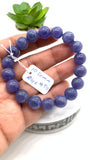 Tanzanite Bracelet - 10.50 mm Size - Code #T11 -  7.5 Inch Length - 4A Quality  - Natural Tanzanite Round Beaded Bracelet