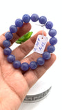 Tanzanite Bracelet - 10.50 mm Size - Code #T11 -  7.5 Inch Length - 4A Quality  - Natural Tanzanite Round Beaded Bracelet