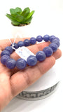 Tanzanite Bracelet - 10.50 mm Size - Code #T11 -  7.5 Inch Length - 4A Quality  - Natural Tanzanite Round Beaded Bracelet