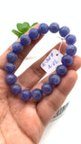 Tanzanite Bracelet - 10.50 mm Size - Code #T11 - 7.5 Inch Length - 4A Quality - Natural Tanzanite Round Beaded Bracelet