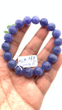 Tanzanite Bracelet - 11.50 mm Size - Code #T14 -  7.5 Inch Length - 4A Quality  - Natural Tanzanite Round Beaded Bracelet