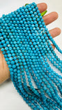 Turquoise Round 5 mm size AAA Quality -100 % Natural Turquoise - Length 40 cm - Turquoise Round Beads, sleeping beauty Turquoise