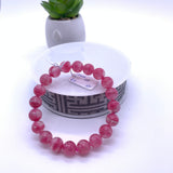 Rhodonite Bracelet 10 mm size Code# R5 • AAAA Quality • Natural Larimar Round Bracelet- Length 7.50 Inch