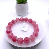 Rhodonite Bracelet 12 mm size Code# R8 • AAAA Quality • Natural Larimar Round Bracelet- Length 7.50 Inch