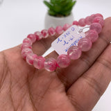 Rhodonite Bracelet 8 mm size Code# A1 • AAA+ Quality • Natural Larimar Round Bracelet- Length 7.50 Inch