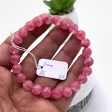 Rhodonite Bracelet 8 mm size Code# A3 • AAA+ Quality • Natural Larimar Round Bracelet- Length 7.50 Inch