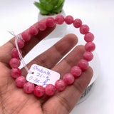 Rhodonite Bracelet 8 mm size Code# B1 • AAA Quality • Natural Larimar Round Bracelet- Length 7.50 Inch