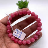 Rhodonite Bracelet 8 mm size Code# B1 • AAA Quality • Natural Larimar Round Bracelet- Length 7.50 Inch