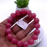 Rhodonite Bracelet 12 mm size Code# B8 • AAA Quality • Natural Larimar Round Bracelet- Length 7.50 Inch