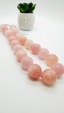 Morganite Round Beads 20 mm Size - CODE #M1- AAAA Quality- Rare Beads - Natural Morganite Beads Big Size- Length 40 cm