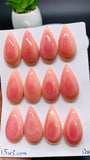 Queen Conch Shell Pear Cabs • 15x30 mm Size • Pack of 1 Pc • AAA Quality • Flat Back • Queen Conch Cabochons