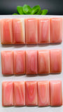 Queen Conch Shell Rectangle Cabs • 12x24 mm Size • Pack of 1 Pc • AAA Quality • Flat Back • Queen Conch Cabochons