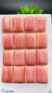 Queen Conch Shell Rectangle Cabs • 15x20 mm Size • Pack of 1 Pc • AAA Quality • Flat Back • Queen Conch Cabochons