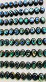 Abalone Shell Oval Cabs- 7X9mm Size- Pack of 4 Pcs- AAAA Quality- Natural Abalone Cabochons
