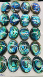 Abalone Shell Oval Cabs- 15x20 mm Size- Pack of 2 Pcs - AAAA Quality- Natural Abalone Cabochons