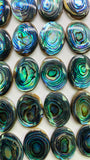 Abalone Shell Oval Cabs- 15x20 mm Size- Pack of 2 Pcs - AAAA Quality-  Natural Abalone Cabochons