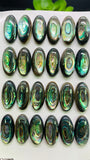 Abalone Shell Oval Cabs- 10x20 mm Size- Pack of 2 Pcs- AAAA Quality-  Natural Abalone Cabochons