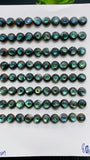 Abalone Shell Round Cabs- 6 mm Size- Pack of 4 Pcs- AAAA Quality- Natural Abalone Cabochons