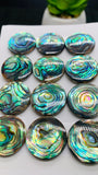 Abalone Shell Round Cabs- 20 mm Size- Pack of 1 Pc- AAAA Quality- Natural Abalone Cabochons