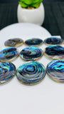 Abalone Shell Round Cabs- 25 mm Size- Pack of 1 Pc- AAAA Quality- Natural Abalone Cabochons