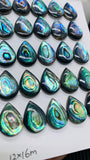 Abalone Shell Pear Cabs- 13X18 mm Size- Pack of 4 Pcs- AAAA Quality- Natural Abalone Cabochons