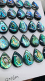 Abalone Shell Pear Cabs- 12x16 mm Size- Pack of 4 Pcs- AAAA Quality- Natural Abalone Cabochons