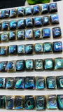 Abalone Shell Rectangle Cabs- 8x10 mm Size- Pack of 5 Pcs- AAAA Quality-  Natural Abalone Cabochons